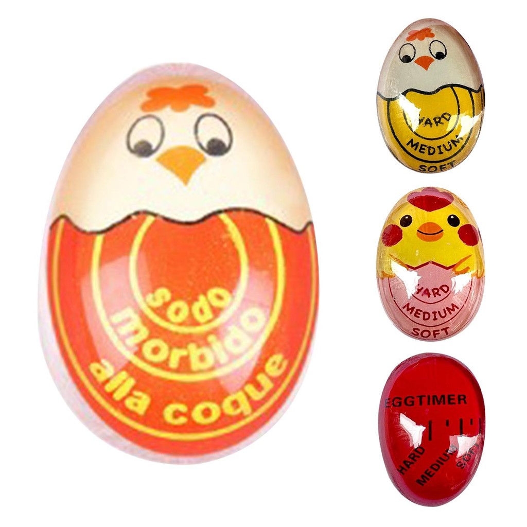 1 PC ไข่จับเวลา Creative เปลี่ยนสีห้องครัวต้มไข่จับเวลาปลอดภัยไข่ต้มเครื่องมือทําอาหารสําหรับห้องครัว postermy