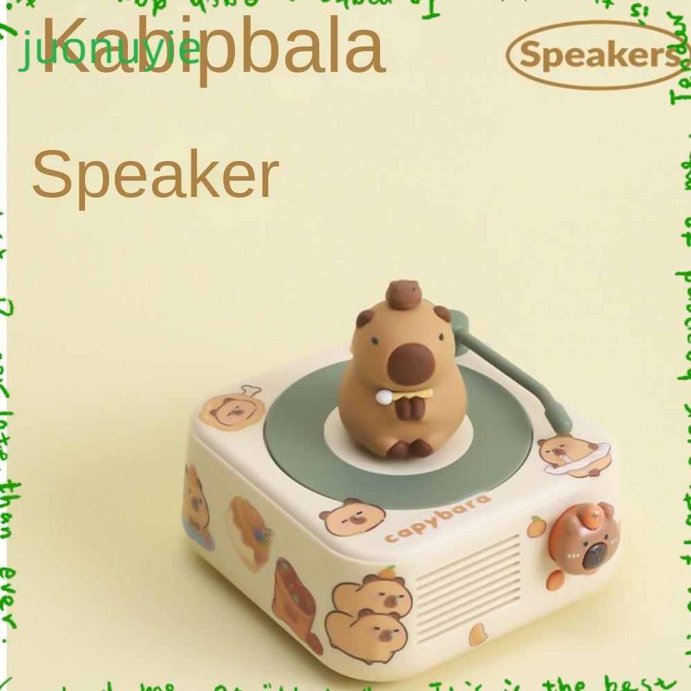 Juonuyie ลําโพงบลูทูธ,สเตอริโอบลูทูธสเตอริโอขนาดเล็กเครื่องเล่นบันทึก,ของขวัญวันเกิด DIY Kapi Bara Mobile Portable Audio Desktop