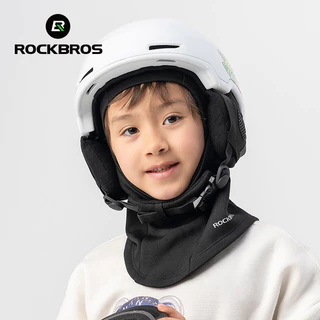 【TH Delivery】Rockbros เด็ก Face Mask ขนแกะ Warm Windproof Breathable Face Cover สําหรับขี่จักรยานเล่นสกีเดินป่ายืดหยุ่นเด็กหมวกฤดูใบไม้ร่วงฤดูหนาว