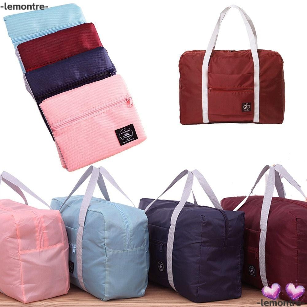Lemontre Hand กระเป๋าเดินทางกระเป๋าสะพายไหล่ Women&Men Travel Storage เสื้อผ้าพับได้ Organizer