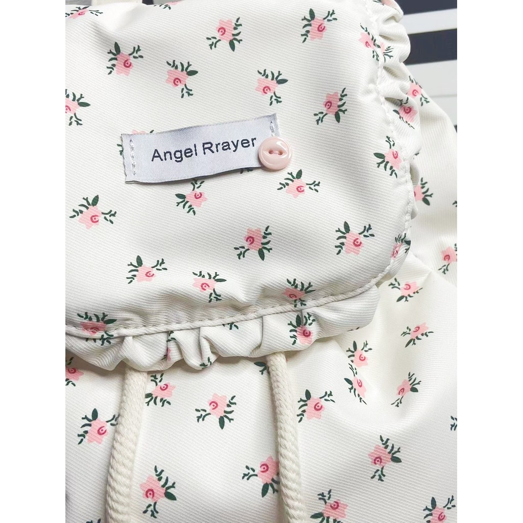 C&k กระเป๋าเป้สุภาพสตรีลายดอกไม้กระเป๋าเป้ความจุขนาดใหญ่ของเด็กผู้หญิงน่ารัก