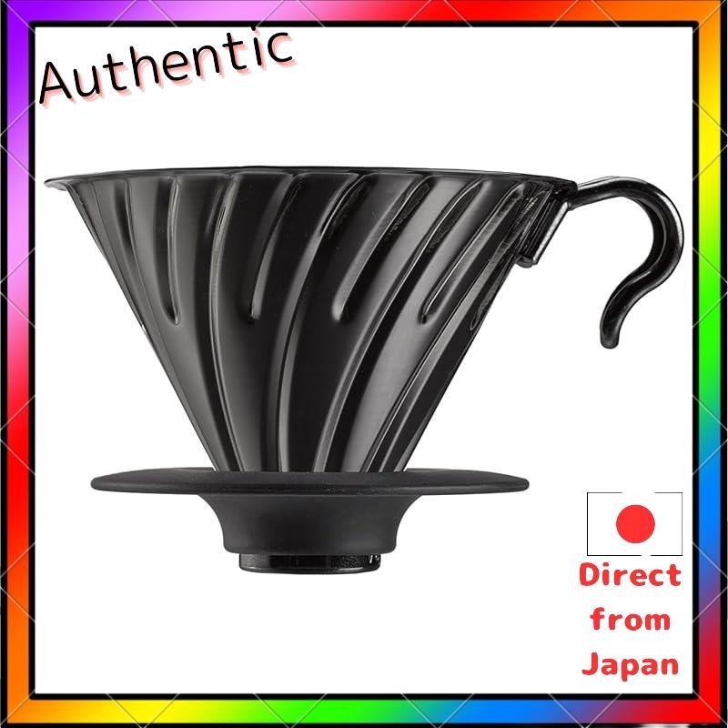 HARIO V60 Metal Coffee Dripper for 1-4 Cups, Matte Black, VDMR-02-MB, 9.0×14.5×12.0 cm