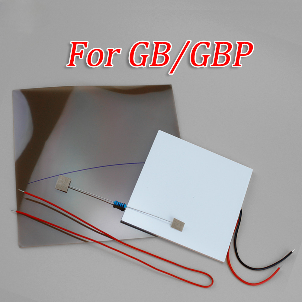 Diy Backlit Mod สําหรับคอนโซล Nintendo GameBoy GBP ใช้แผง LCD สีขาวเย็นหน้าจอ HighLight ด้านหลังฟิล์มโพลาไรเซอร์สําหรับ GameBoy กระเป๋า