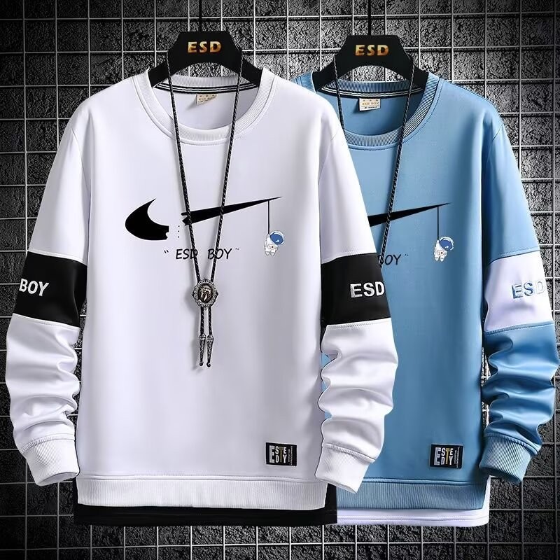 เสื้อสเวตเชิ้ตอินเทรนด์เกาหลี 12 สีcrew คอยาวแขนยาวเสื้อกันหนาว Unisex แฟชั่นอินเทรนด์เสื้อสวมหัว