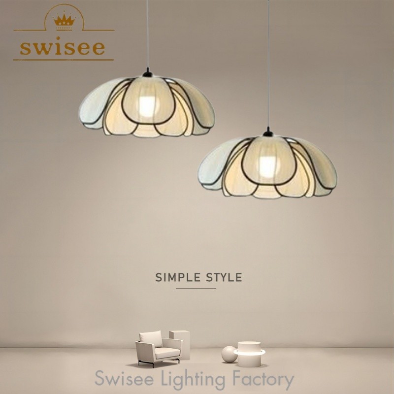 โคมไฟระย้า Led รูปกลีบดอกไม้ สไตล์นอร์ดิก มินิมอล สําหรับแขวนตกแต่งห้องนอน ห้องนั่งเล่น