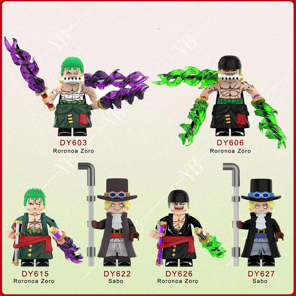 Dy อะนิเมะซีรีส์ One Piece รูปรุ่นเด็กอนุภาคขนาดเล็กประกอบอาคารบล็อกของเล่น