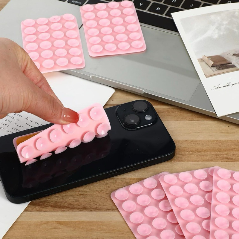 แผ่นซิลิโคนแปะมือถือ2ฝั่ง ไม่ใช้กาว octobud ติดได้2ด้าน ถ้วยดูดhand freeใช้ซ้ำได้ Siliconesuction แผ่นดูดซิลิโคน - รูปที่ 4