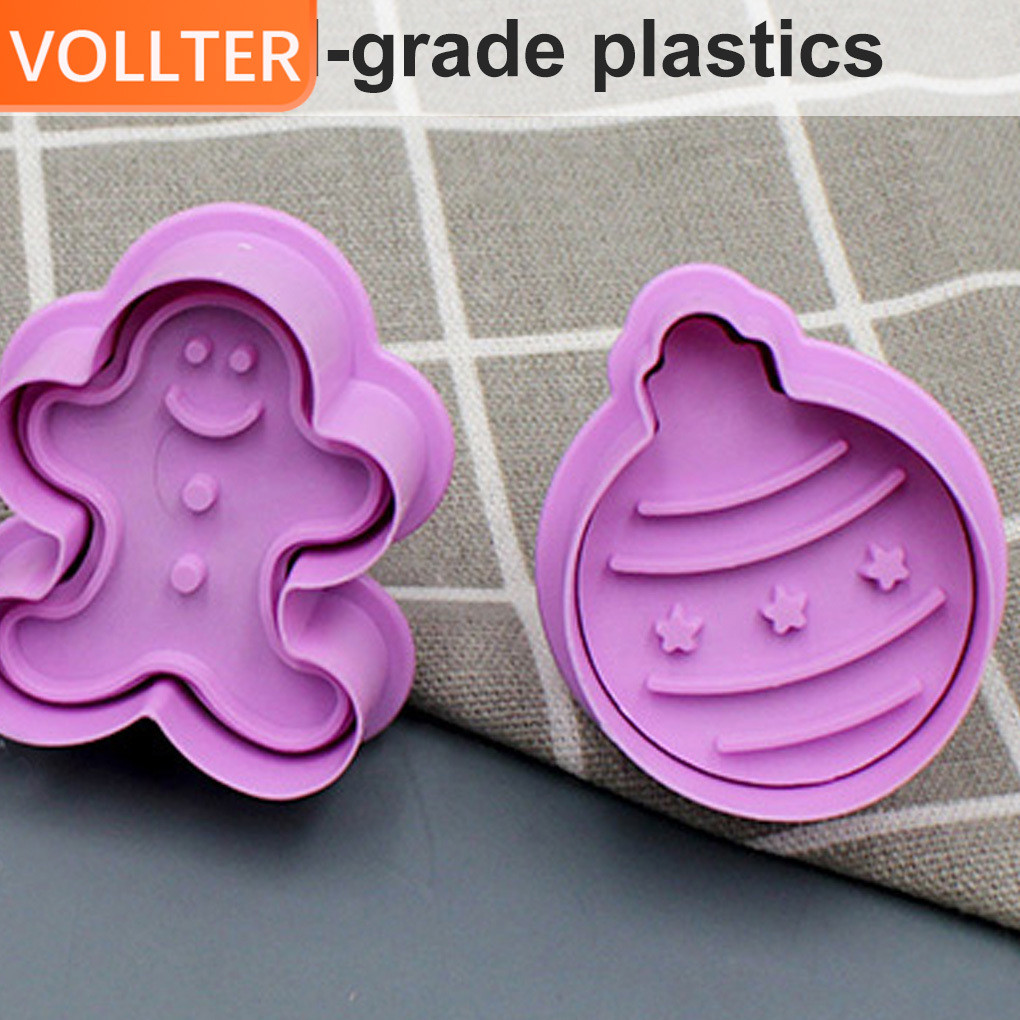 แม่พิมพ์บิสกิตคริสต์มาส ABS ของหวานเบเกอรี่ Mould Snowman ต้นคริสต์มาส Handiwork ทําแม่พิมพ์