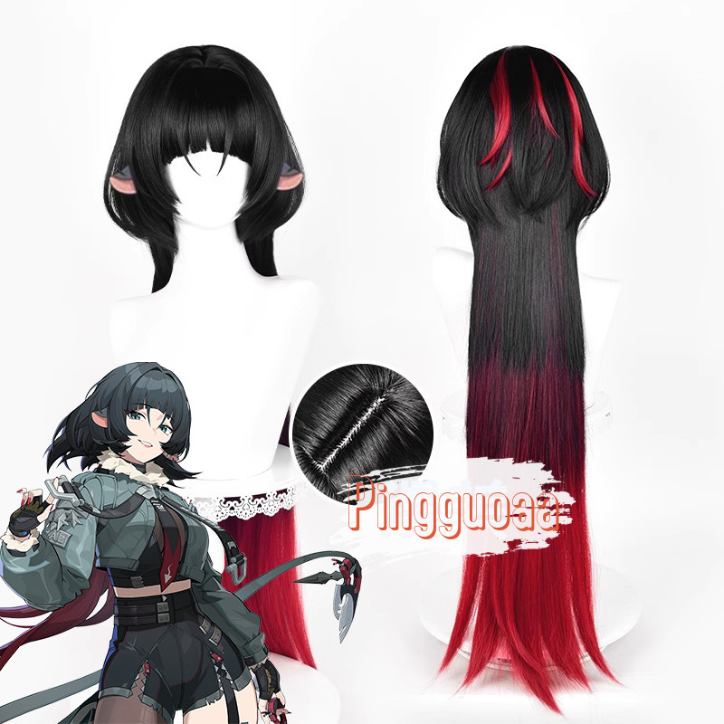 【Manmei】Zenless Zone Zero Jane Doe Cosplay Wig 90cm Long Heat Resistant Synthetic Hair