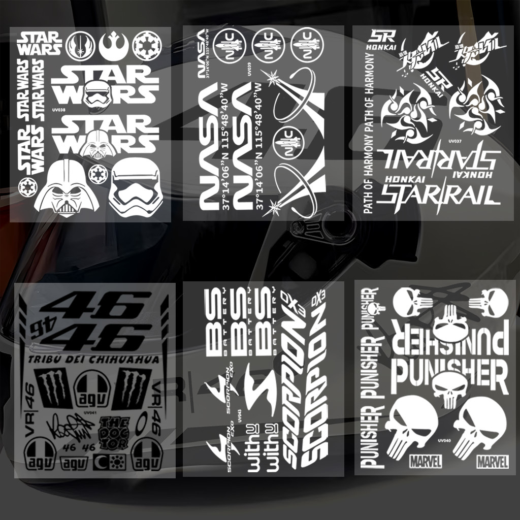 สติ๊กเกอร์ตกแต่งหมวกกันน็อค JDM หมายเลข 46 Star Wars สติกเกอร์ไวนิล Decal สติกเกอร์กันน้ําสะท้อนแสง