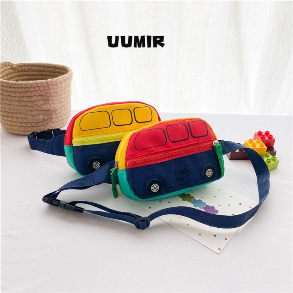 UUMIR  กระเป๋าสะพายข้าง, กระเป๋าคาดเอวผ้าใบสไตล์รถ, กระเป๋าคาดหน้าอกเข็มขัดขนาดเล็ก