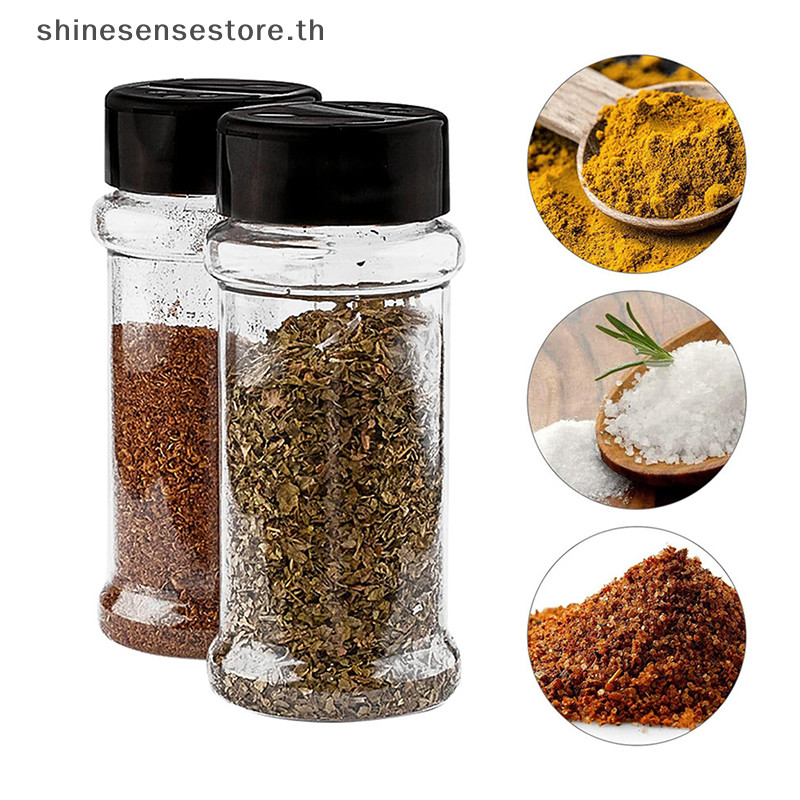 Shine ใหม่ขวดใส่เครื่องปรุงแบบพกพา Camping BBQ Pepper Shakers เครื่องเทศพลาสติกเครื่องปรุงรส Jars TH