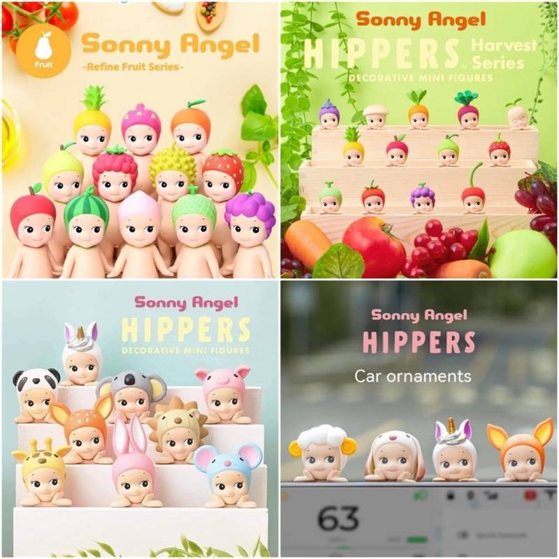 พร้อมส่งในไทย ตุ๊กตาผลไม้ ติดมือถือ เกาะโทรศัพท์ Sonny angel Hippers Fruit & Animal แบบจุ่ม