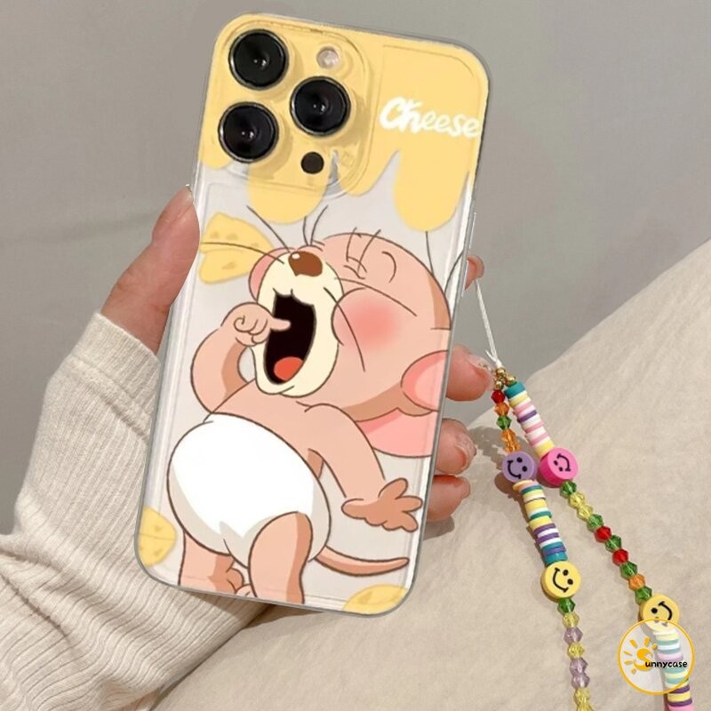 เคสนิ่มใสลายแมวและหนูสุดน่ารัก เข้ากันได้กับ Samsung A06 A05s A05 A15 A14 A12 A54 A55 A24 A03s A50 A52 A23 A34 A53 A02s
