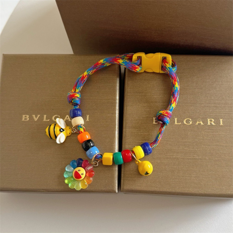 ปลอกคอกระดิ่งสัตว์เลี้ยงแบบทอปรับได้สําหรับแมวสุนัข - รูปที่ 7