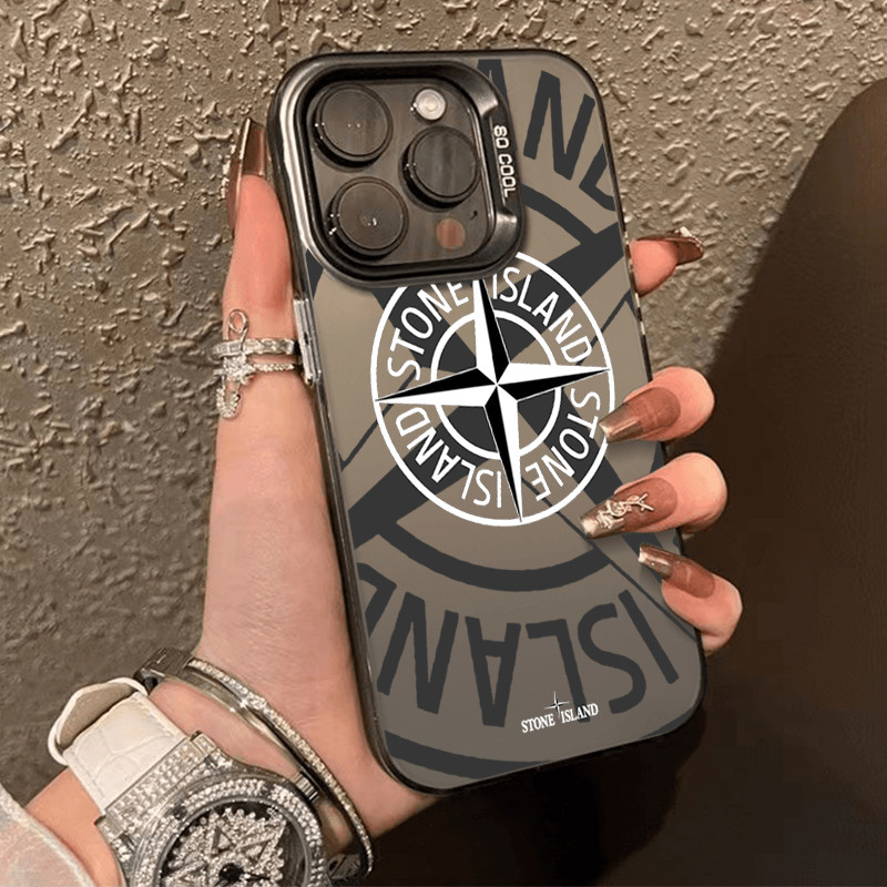 โลหะชุบโลหะด้วยไฟฟ้า ไอโฟนพิมพ์ป้ายเย็นfor 11 iPhone 12 13 14 15Pro MAX X XS XR 7 8Plus เคสโทรศัพท์