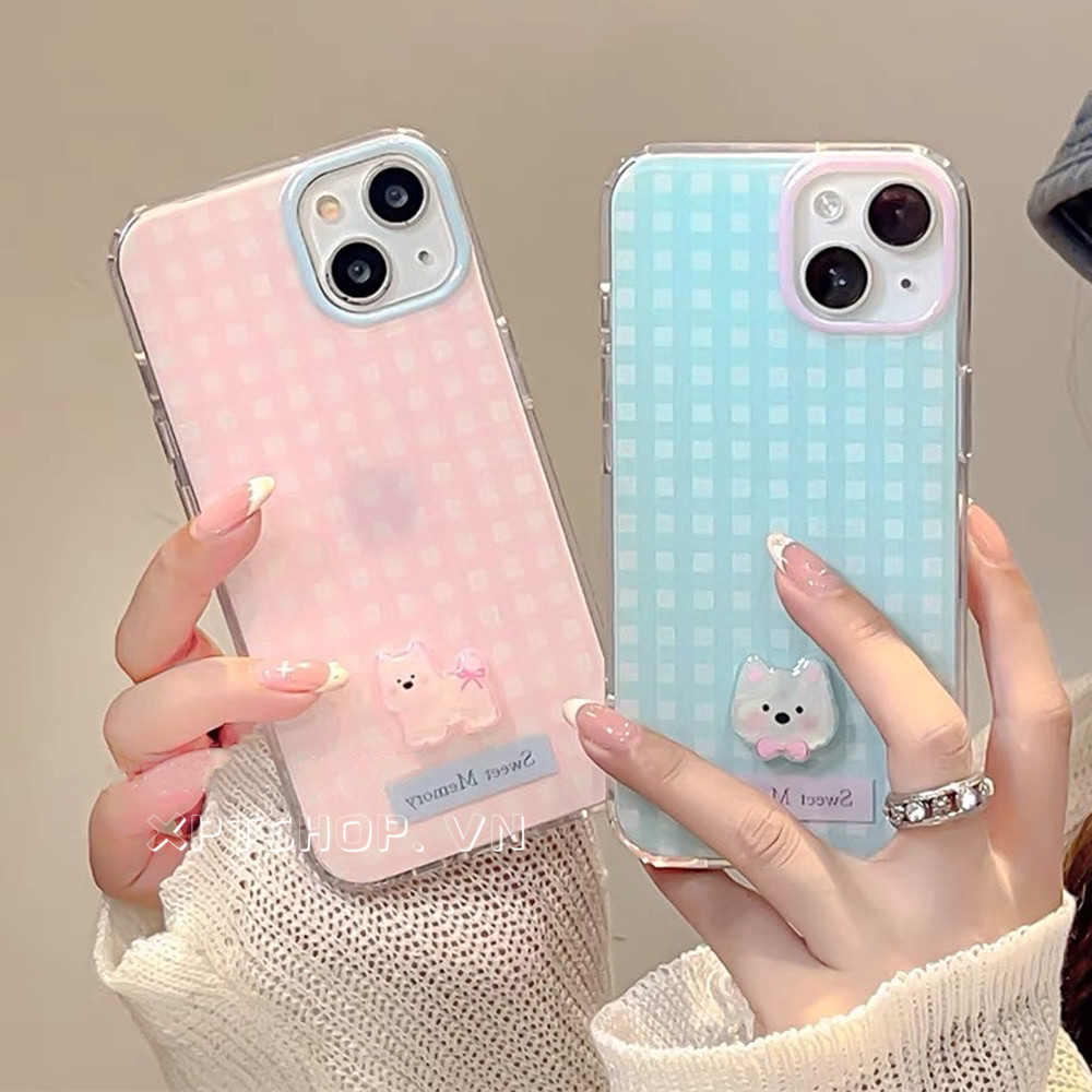 สามมิติสุนัขน่ารักเคสโทรศัพท์สําหรับ ไอโฟน 16โปรแม็กซ์ 16มือโปร 16 15โปรแม็กซ์ 14 13 12 11ครอบคลุมเต็มรูปแบบกันกระแทกป้องกันปลอกอคิริค
