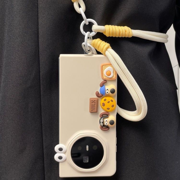 Ins 3D Headmaster สุนัข Crossbody สําหรับ Honor Magic V3 5G OPPO ค้นหา N3 Fold6 Fold5 Fold4 Zflip6 F