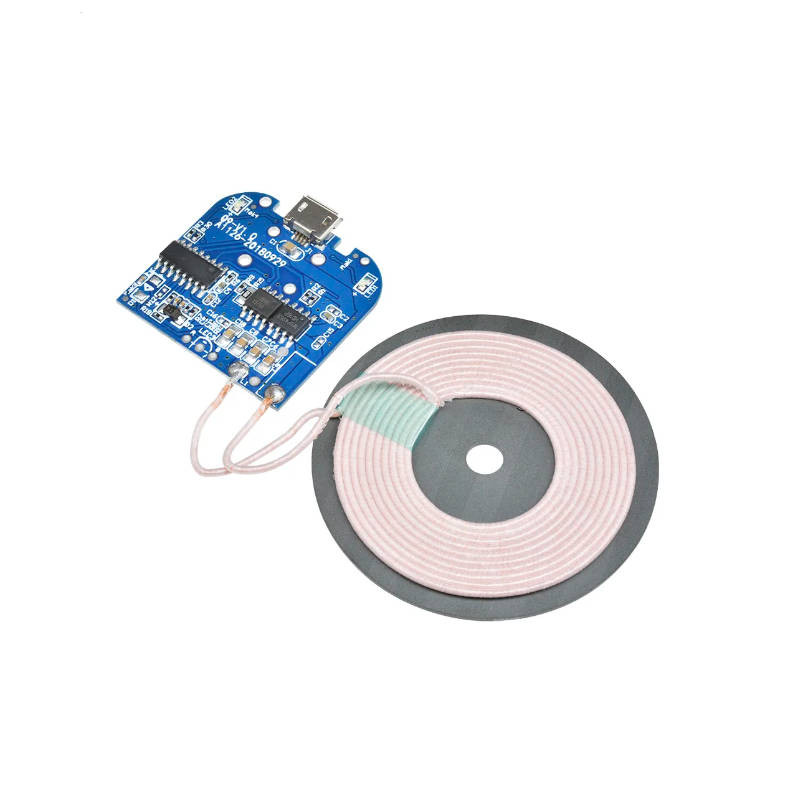 มาตรฐาน Qi Wireless Charging Transmitter Charger โมดูลสําหรับ Micro USB โทรศัพท์มือถือ Charger Board