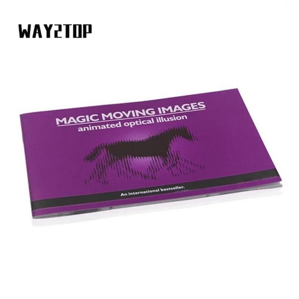 WAY2TOP หนังสือหนังม้าวิ่ง, กระดาษความหนาสี่เหลี่ยมผืนผ้าของเล่นวิเศษ, กระดาษปฏิบัติไม่แห้งเสียง่าย ๆ หนังสือแอนิเมชั่นมายากลนักเรี