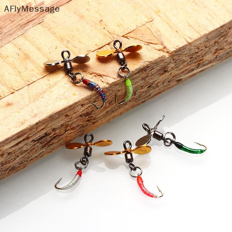 Afl 5 ชิ้น Fly Hooks แมลงวันแมลงเหยื่อ Fly Fishing Decoy เหยื่อเลื่อม Fishhook ปลาเทราท์ Nymph Fly F