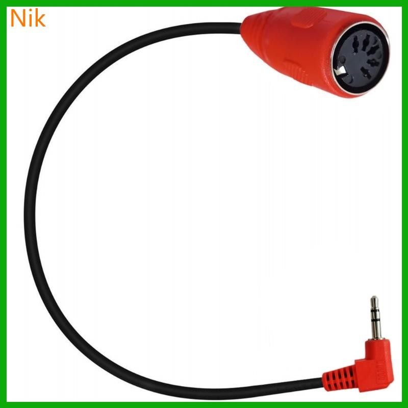 บ.ลค.ศ. 5Pin Din Cable Din 5 Pin Female to 90 Degree 3 5mm Male TRS Stereo Sound Cable he