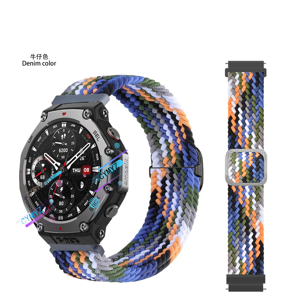 สาย Amazfit T Rex 3 สายไนลอนสําหรับ Amazfit T Rex 3 สายสมาร์ทวอทช์ สายรัดข้อมือแบบสปอร์ต