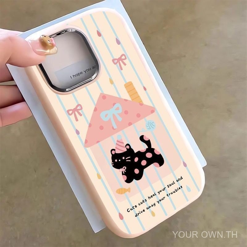 เคสโทรศัพท์มือถือ Apple 12/11/13Pro เคสป้องกัน iPhone14/15 ลายจุดกันกระแทก ฝาหลังแบบด้าน นุ่ม พร้อมกรอบโลหะป้องกันการชนเต็มขอบ ใช้ได้ทั้งชายและหญิง - รูปที่ 4