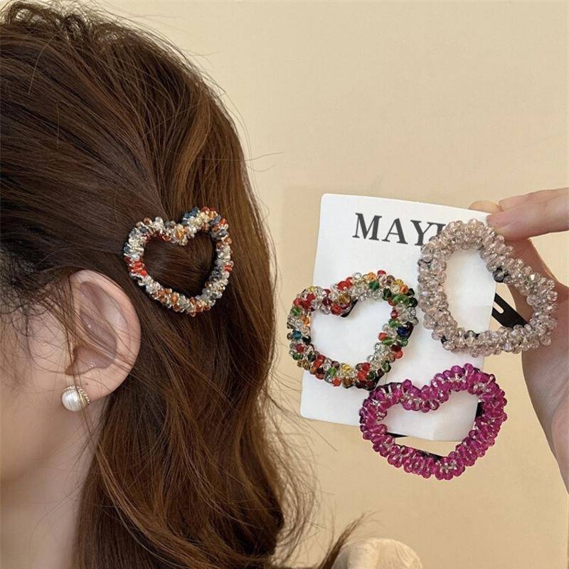 ลูกปัด Love Hairpin High-End Bangs คลิปหน้าผากคลิปด้านข้าง ins Hairpin Headdress