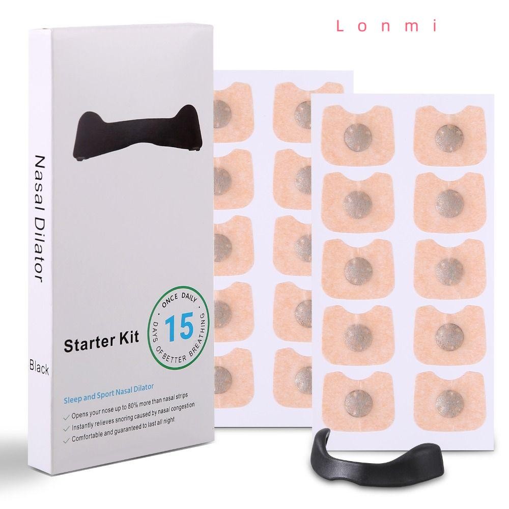Lonmi Breathing Nasal Strip Starter Kit, Boost Oxygen Extra Strength Snoring Solution ลดการนอนกรน, เครื่องมือนวดกันเหงื่อปรับปรุงคุณภาพการนอนหลับสําหรับผู้ชาย/ผู้หญิง