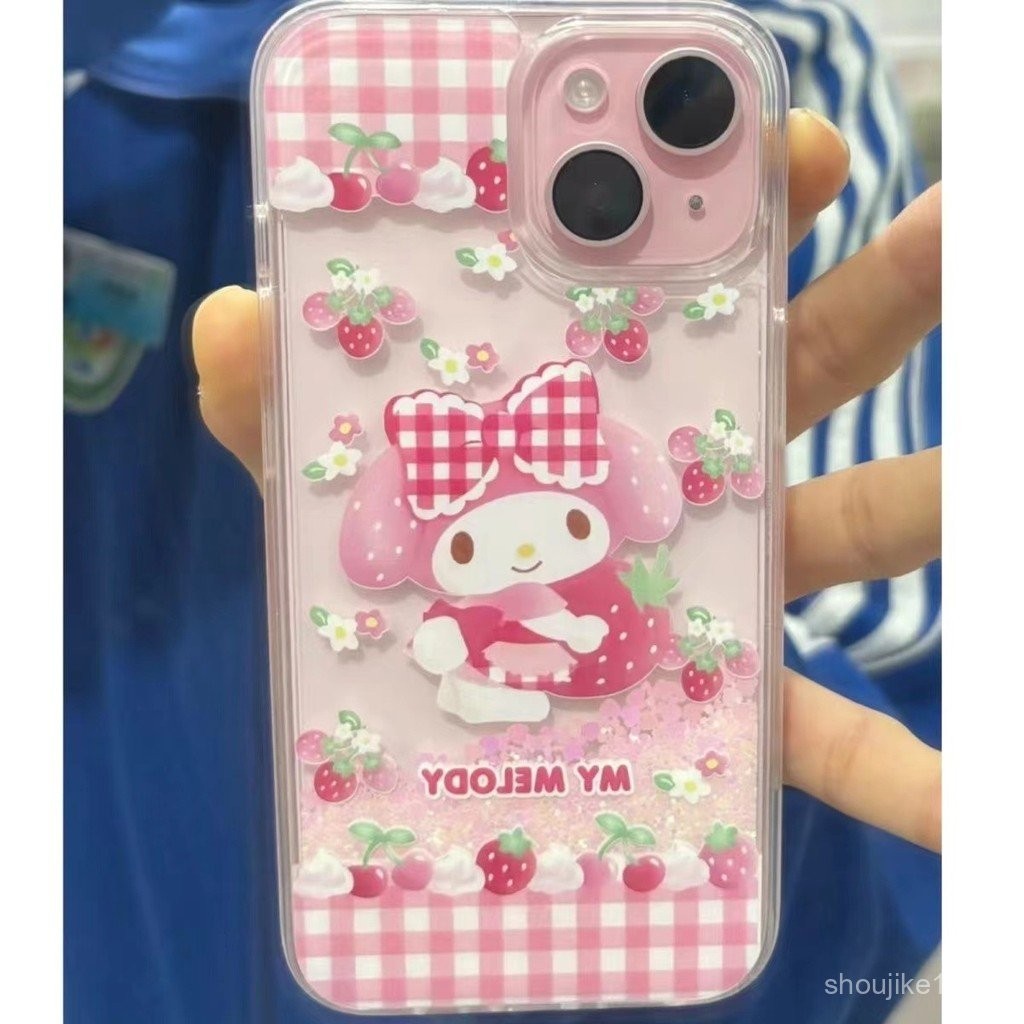 INS สตรอเบอรี่ Merlotti iphone15/14PROMAX เคส iPhone 13/12pro/11เคสนิ่ม XR/XS kmel