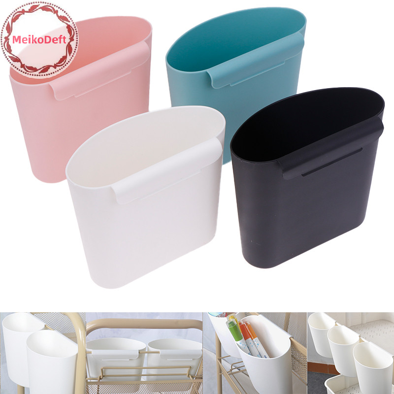Meikodeft ครัวเรือนกลับแขวนตะกร้าเก็บพลาสติกห้องครัวห้องน้ํา Mini Organizers ขนาดเล็กแบบพกพากล่องเก็บคอนเทนเนอร์ TH
