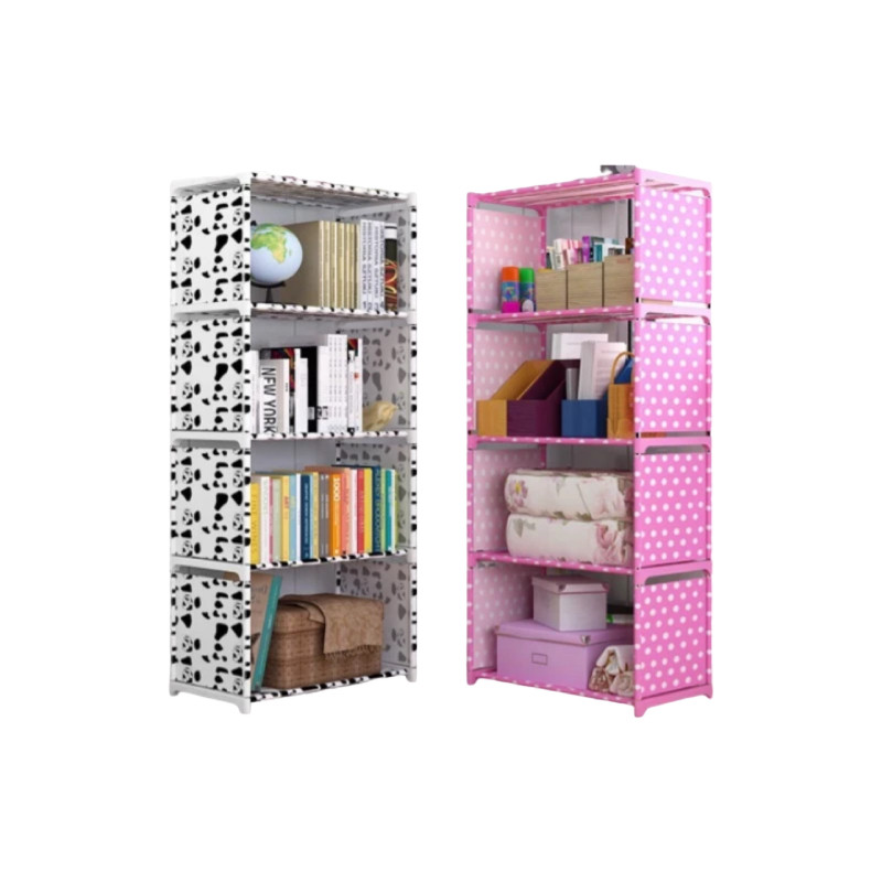 BEST FAUS MULTIPURPOSE PORTABLE 4 TIER 5 TIER BOOKSHELF / 5 ชั้น 4 TIER BOOKSHELF