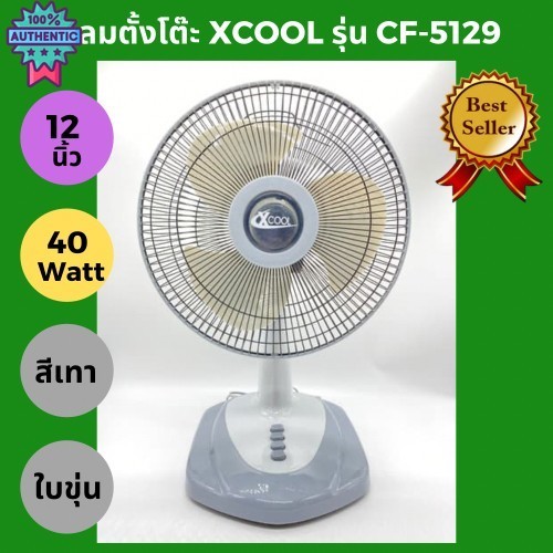 พัดลมตั้งโต๊ะ 12 นิ้ว XCOOL รุ่น CF-5129/ พัดลม 12 นิ้ว BCOOL รุ่น DF-8124  ใพัดขุ่น คละยี่ห้อ