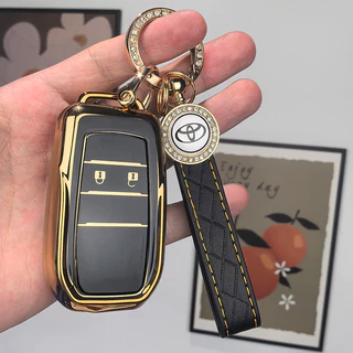 Toyota ดัดแปลงรถ Remote Key Case ผู้ถือพวงกุญแจสําหรับ Toyota Vios/ Yaris/Vitz/Commuter/Vigo/Innova/Fortuner Toyota พับ Key Cover