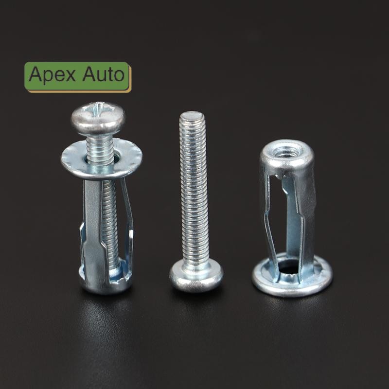 Apex Auto 10 ชุด M4/M5/M6 Jack Nuts รถโลหะสกรูกลีบถั่วพร้อมสกรูสําหรับ Hollow Wall Iron Skin อืม