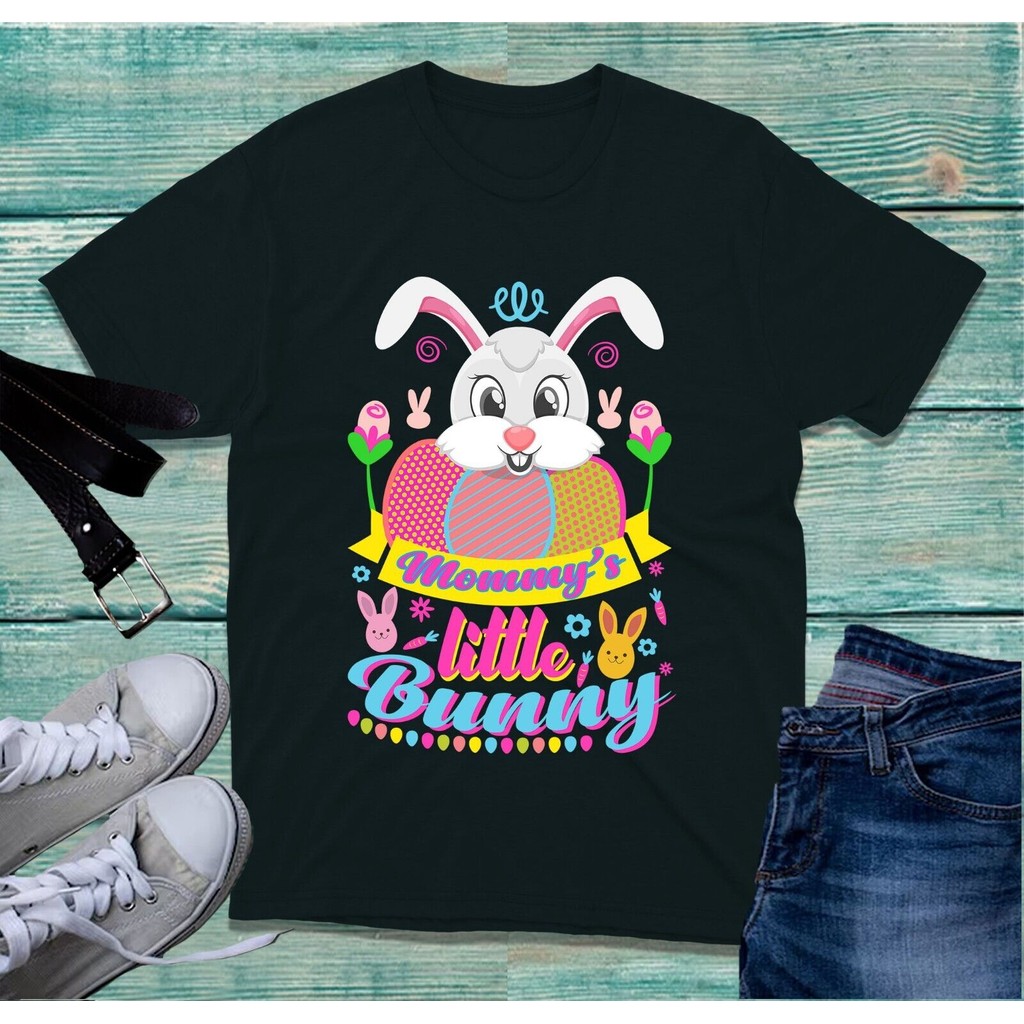 เสื้อยืด MommyS Little Bunny Happy Easter Day MotherS Day Easter Mama Bunny Gif
