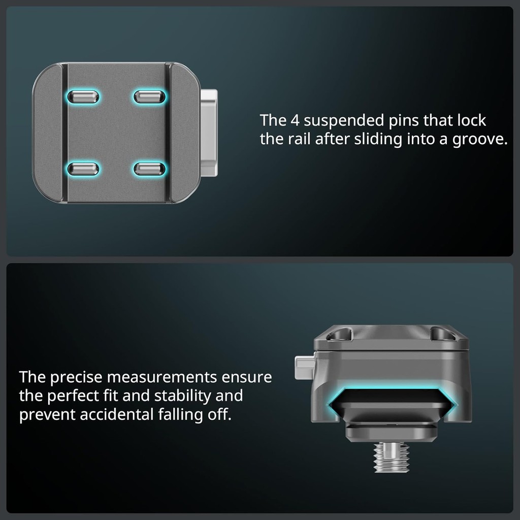 Smallrig HawkLock H21 Universal Quick Release Mount Plate Kit สําหรับกล้อง/จอภาพ/กล้องแอคชั่น