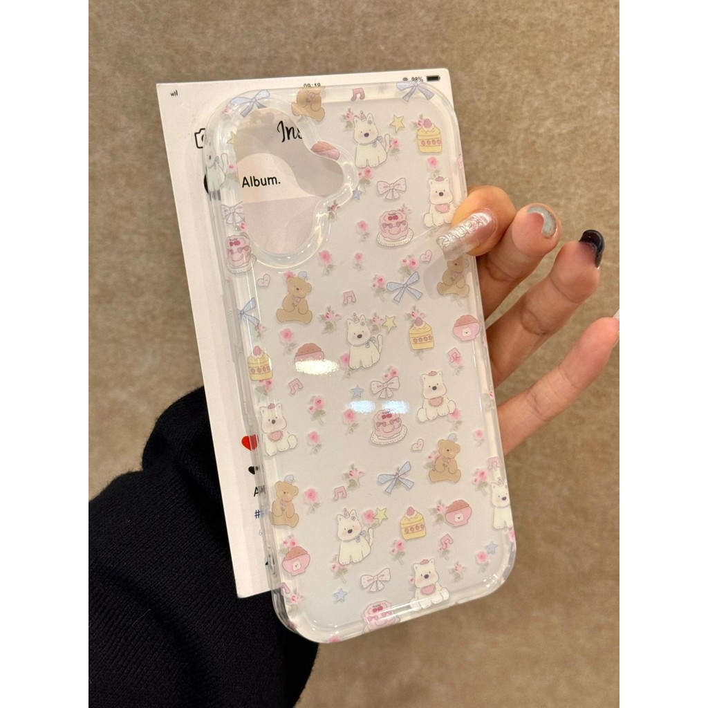 การ์ตูนผีเสื้อ imd Double Layer เหมาะสําหรับ iPhone16 Apple 15promax เคสโทรศัพท์ 14 สไตล์ใหม่ 13/11/12/Shock-proof Case HLY4