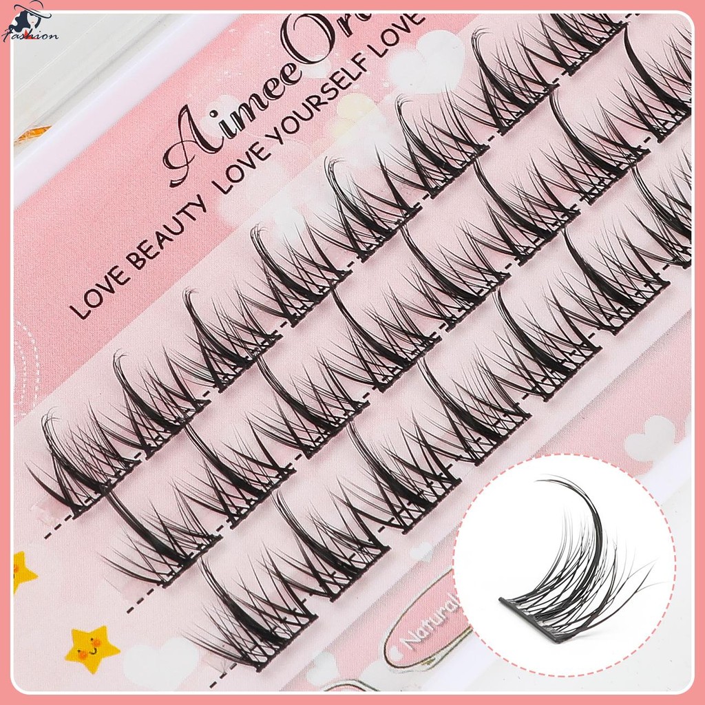 Curl ความยาว 8-12 มม. DIY Eyelash Senseless Self-grafting Segmented ขนตาปลอม