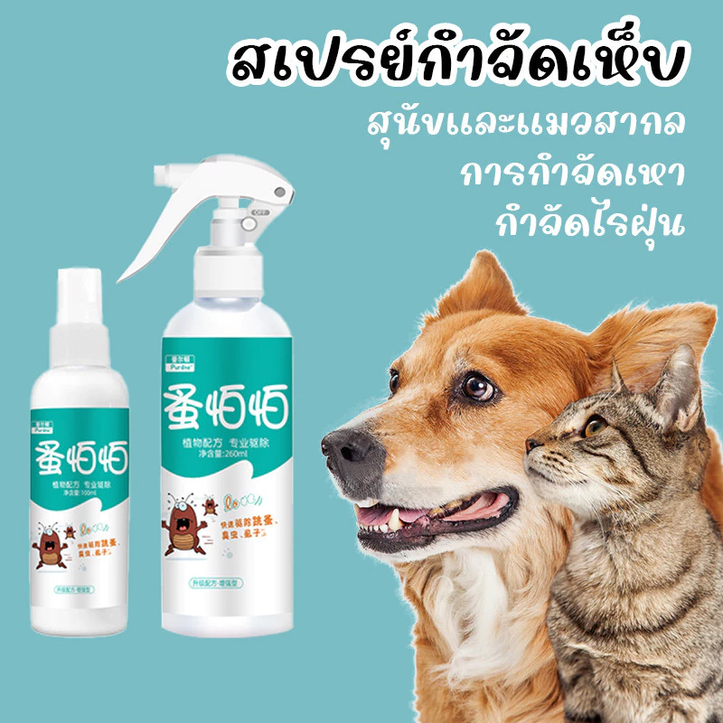 ยาฆ่าเห็บหมัด ยาเห็บหมัดหมา กำจัดเห็บและหมัด สเปรย์กำจัดเห็บ กำจัดเหาไรเห็บ