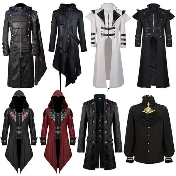 halloween costume ยุคกลางย้อนยุค Assassin's Creed ฮาโลวีน cos เสื้อคลุมโกธิคชุดพังก์ชุดพรหม