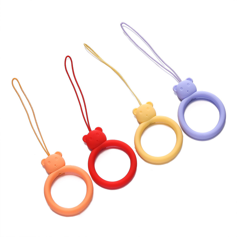 St. kunkka 2 ชิ้น ซิลิโคนโทรศัพท์มือถือเชือกเส้นเล็กสีทึบการ์ตูน Anti-Lost สายคล้องโทรศัพท์มือถือสายรัดข้อมือพวงกุญแจ U Disk Key สายกล้อง - รูปที่ 4