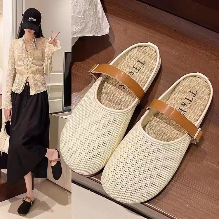 One for all พร้อมส่งจากไทย TX606 รองเท้าแตะผู้หญิงตาข่ายระบายอากาศ รองเท้าแบนน้ำหนักเบาทนต่อกานใช้งา