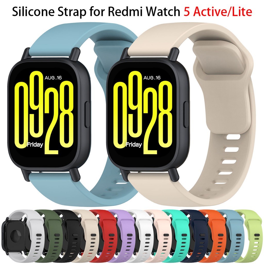 22 มม.สายคล้องคอซิลิโคนสําหรับ Xiaomi Redmi Watch 5 Active /5 Lite สมาร์ทวอท์ชสร้อยข้อมือเดิมสายรัดข้อมือ
