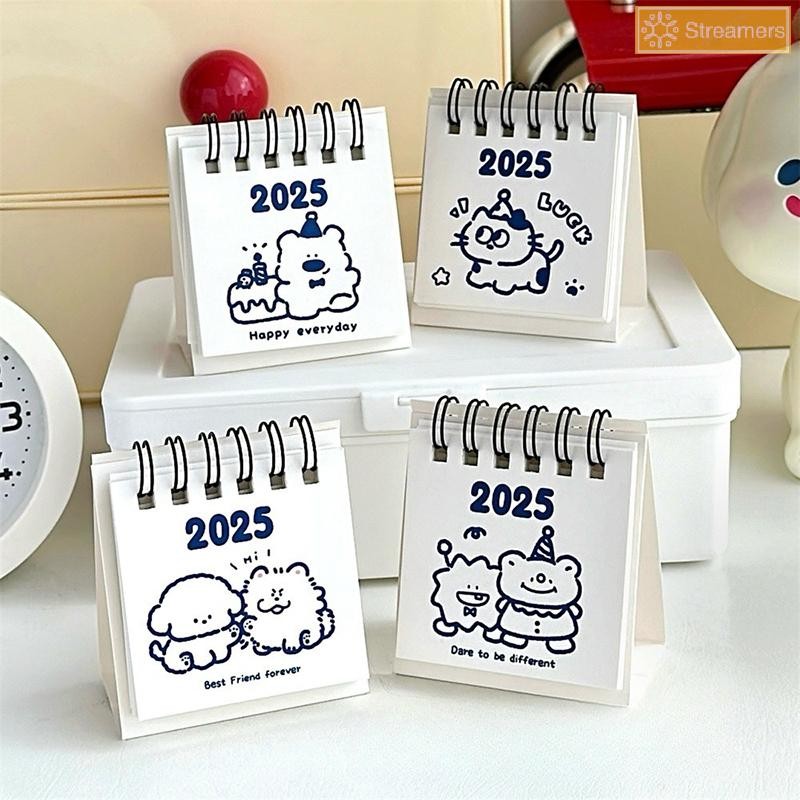 {สตรีม} 2024.08 - 2025.12 มินิ ปฏิทินตั้งโต๊ะ สํานักงาน อุปกรณ์เครื่องเขียน ปฏิทินตั้งโต๊ะ รายวัน บันทึก ปฏิทิน นักวางแผนการศึกษา ใ