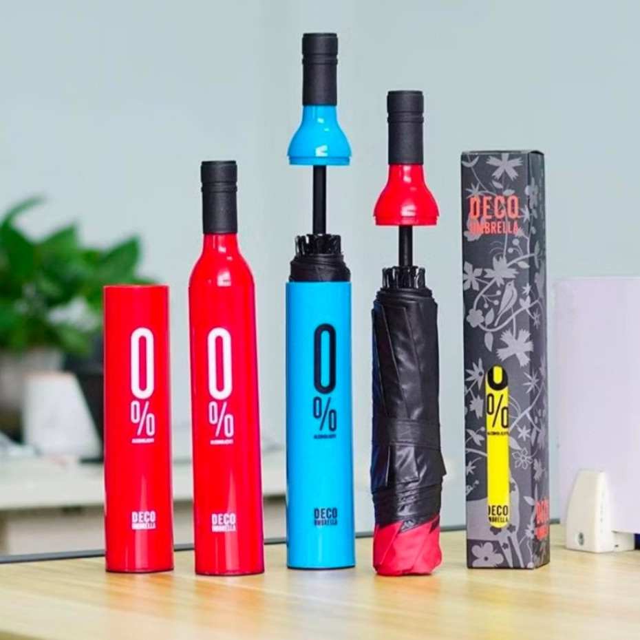 ร่มกันแดด ทรงขวดไวน์ ร่มพับ 3 ตอน กันฝน กันUV พับได้ ร่มกันแดด กันฝน สีสันสวยงาม พร้อมส่ง