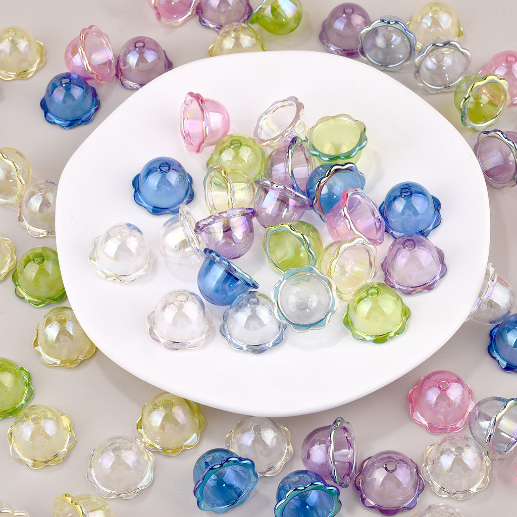 10pcs สีลมกระดิ่งลูกปัด DIY แฮนด์เมดเครื่องประดับคริลิคลูกปัดสร้อยคอจี้ ราคา ถูกที่สุด ดีลบีเคเค แกลเลอรีภาพที่ 5