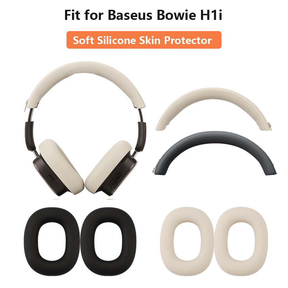 2 ชิ้น/เซ็ตซิลิโคนแผ่นรองหูฟังสําหรับ Baseus Bowie H1i หูฟัง, สําหรับ H1i อุปกรณ์เสริมซิลิโคนนุ่มผิว Protector