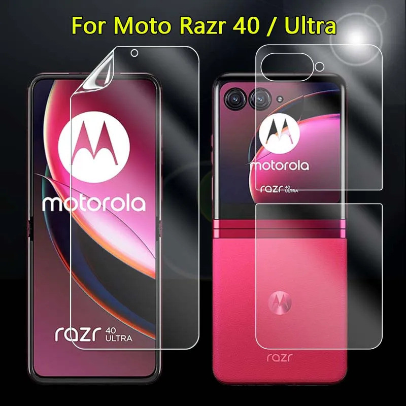 ฟิล์ม TPU แบบนุ่มด้านหน้า / ด้านหลังสําหรับ Motorola Moto Razr 50 40 / Ultra Clear Anti Scratch Full Coverage Screen Protector - ไม่ใช่กระจกนิรภัย